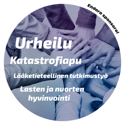 Endora sponsoroi - urheilu, katastrofiapu, lääketieteellinen tutkimustyö, lasten ja nuorten hyvinvointi